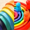 Omgoods – Set mit 4 Teilen – Regenbogen-Holzspielzeug – Produktbild-Vorschau 3