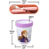 Frozen Kindergeschirr Set rutschfest mit Kinderbesteck BPA Produktbild-Vorschau 5