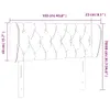 vidaXL Kopfteil mit Ohren Dunkelbraun 103x23x78/88 cm Stoff Produktbild-Vorschau 13