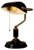 LED Tischleuchte, Bankerlampe, Metall schwarz gold, H 34 cm Produktbild-Vorschau 5