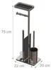 Set da bagno Relaxdays, acciaio inossidabile, ripiano e Anteprima dell’immagine prodotto 4