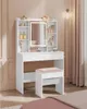 Tabouret/chaise VELVET pour coiffeuse, 45x45x28,6cm, Voir les images du produit 6