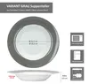 6er Set Variant Grau Suppenteller bunt tiefe Teller Pasta Produktbild-Vorschau 5