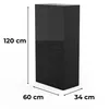HAJDUK FURNITURE Koupelnová skříňka závěsná černá 60x120x34 Náhled obrázku produktu 2