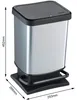 ROTHO Treteimer schwarz/metallicsilber, Inhalt: 20 Liter Produktbild-Vorschau 5