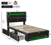 Flieks Polsterbett 90x200cm mit USB, Stauraumbett Produktbild-Vorschau 7