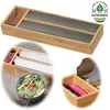 LS-LebenStil 3-fach Holz Folienspender Bambus Schubladen Produktbild-Vorschau 1
