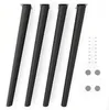 4x sossai Holzfüße Schwarzmatt - schräge Ausführung 71cm Produktbild-Vorschau 1