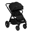 A black baby stroller is shown against a white background. Produktbild-Vorschau