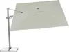 A cantilever umbrella with a light grey canopy and a grey pole and base, shown against a white background. Produktbild-Vorschau