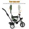 4 in 1 Baby-Dreirad Kinderdreirad Lenkstange Fahrrad Baby Produktbild-Vorschau 5