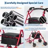 2-in-1 Rollator fš¹r Senioren mit Sitz und Fu?pedal, Produktbild-Vorschau 5