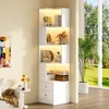 Étagère d'angle Merax avec éclairage LED, bibliothèque en Voir les images du produit 1