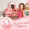 GOPLUS Kinder Schminktisch-Set, Exquisiter Frisiertisch Produktbild-Vorschau 3