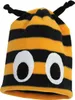 Bienen Fleece Mütze mit Augen schwarz-gelb Onesize Kostüm-Zubehör Fasching Karneval Mottoparty rettet die Bienen Produktbild-Vorschau