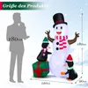 GOPLUS 180cm aufblasbarer Schneemann mit bunt LED-Lichtern, Produktbild-Vorschau 5