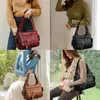 Hobo Handtasche aus Kunstleder Vintage Damen Khaki Produktbild-Vorschau 2