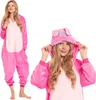 Nikcorp Jumpsuit Pyjama Damen Kinder Onesie Figur Rosa S Produktbild-Vorschau 1