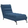 vidaXL Chaiselongue mit Kissen Blau Stoff Produktbild-Vorschau 1