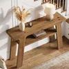 Konsola z litego drewna, 120 cm Stolik pomocniczy w stylu Podgląd zdjęcia produktu 11
