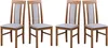 Chaise de salle à manger, set 4x "Nilo 2", noyer clair, Voir les images du produit 1