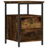 vidaXL Stolik nocny dąb wędzony 34x35,5x50 cm materiał Podgląd zdjęcia produktu 2