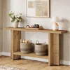 A wooden console table in a hallway with decorative items. Podgląd zdjęcia produktu