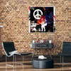 Leinwandbild Banksy-Friedenssoldaten 60x60 Feeby Bunt bild Produktbild-Vorschau 2