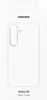 The image shows the retail packaging for a Samsung Galaxy S25 Clear Case. Produktbild-Vorschau
