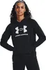 A woman wearing a black Under Armour hoodie. Produktbild-Vorschau