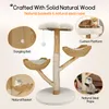 FATIVO Kratzbaum Modern Katzenbaum Holz-111cm Luxus Produktbild-Vorschau 5