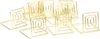 Visitenkartenhalter, 10er-Set, Metall, goldfarben, mini, Produktbild-Vorschau 2