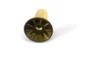 A brass component with a fluted base and a cylindrical top, isolated on a white background. Anteprima dell’immagine prodotto