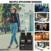 A woman walks while holding a pager, with a charging base and multiple application scenarios shown on the right. Voir les images du produit