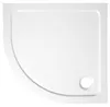 TECMI Gussmarmor-Duschwanne, Viertelkreis 90x90x3cm, R55 Produktbild-Vorschau 1