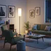 LED Stehleuchte mit Leinenschirm Dimmbar Stehlampe mit Produktbild-Vorschau 6