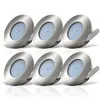 Six silver LED recessed lights with blue centers are arranged in two rows of three on a white background. Náhľad obrázku produktu