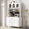 Merax Armoire de cuisine, Buffet Armoire haute avec 3 Voir les images du produit 1