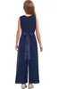 Festlicher Mädchen Jumpsuit ärmellos mit Gürtel – eleganter Produktbild-Vorschau 2