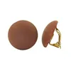 Clip Ohrring 18mm braun matt Kunststoff-Bouton braun 18mm Produktbild-Vorschau 1