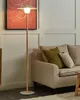 BELIANI Lampa stojąca biały metalowy klosz jasnobrązowy Podgląd zdjęcia produktu 2