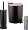 Relaxdays Bad Set, Mülleimer & Klobürste, Kosmetikeimer 5 Produktbild-Vorschau 1