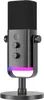 A studio shot of a black gaming microphone on a white background. Produktbild-Vorschau