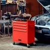 Wózek warsztatowy AREBOS czerwony | 4 przedziały + duży Podgląd zdjęcia produktu 7