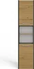 A tall, narrow cabinet with a wood-grain finish and gray accents. Produktbild-Vorschau