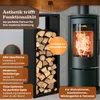 BLACK OAK Kaminholzregal YELLOWSTONE 113×38×35cm – Stahl Produktbild-Vorschau 3