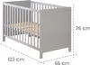 roba 0176TP, Detská postieľka, Chlapec / dievča, MDF, Šedá Náhľad obrázku produktu 4