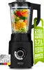 A black Camry blender filled with fruit, with marketing text overlays. Produktbild-Vorschau