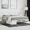 vidaXL Struttura letto con testiera in metallo bianco Anteprima dell’immagine prodotto 4