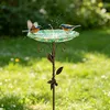 Vogeltränke Stehend, Vogelbad für Draußen Garten, Metall Produktbild-Vorschau 6